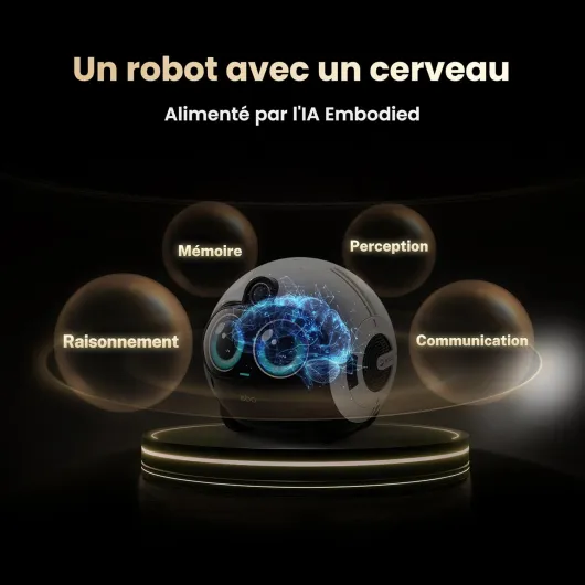 Max FamilyBot – Robot Caméra 4K, IA Multimodale, Interaction Personnalisée, Vidéo Bidirectionnelle avec Engagement Familial – pour la Famille et Les Animaux