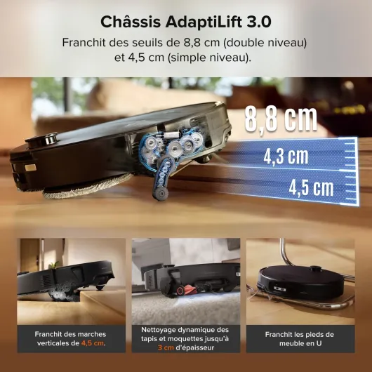 Saros 20 Neo Robot Aspirateur Laveur, 36 000 Pa, Zéro Emmêlement Noir