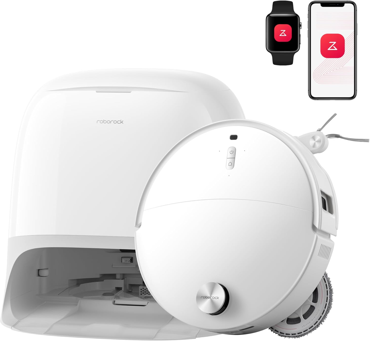Qrevo Curv 2 Pro Robot Aspirateur Laveur avec Station 3.0, 25000 Pa, Lavage à l'eau Chaude à 100 °C, Double Anti-enchevêtrements, Évitement d'obstacles et Navigation Améliorés, 7,98cm Mince