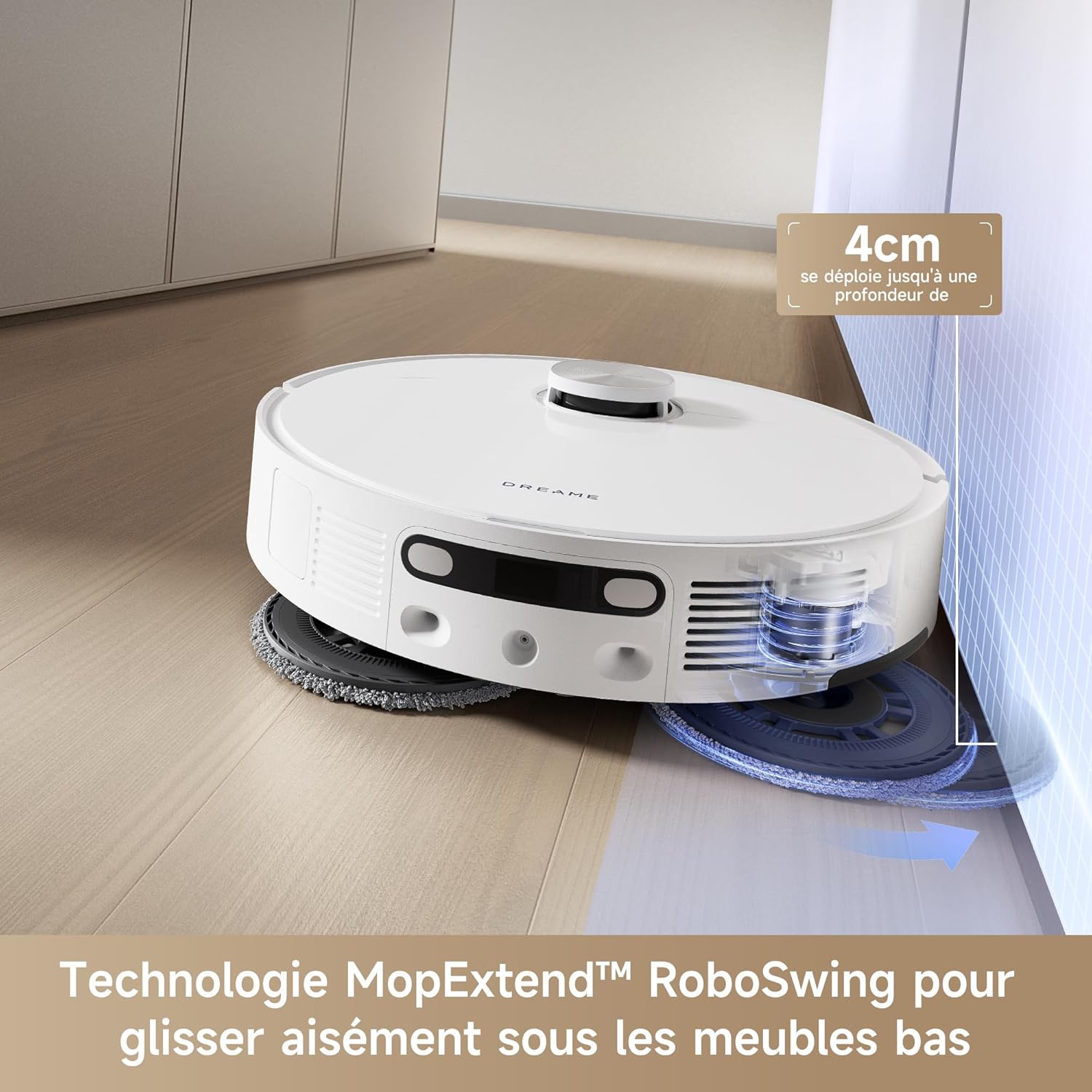 L10s Ultra Gen 2 Robot Aspirateur Laveur 10 000 Pa, Technologie MopExtend RoboSwing, Base Entièrement Automatique, Mode Animaux, 32 réglages de niveau d'eau, Système de lavage des sols DuoScrub