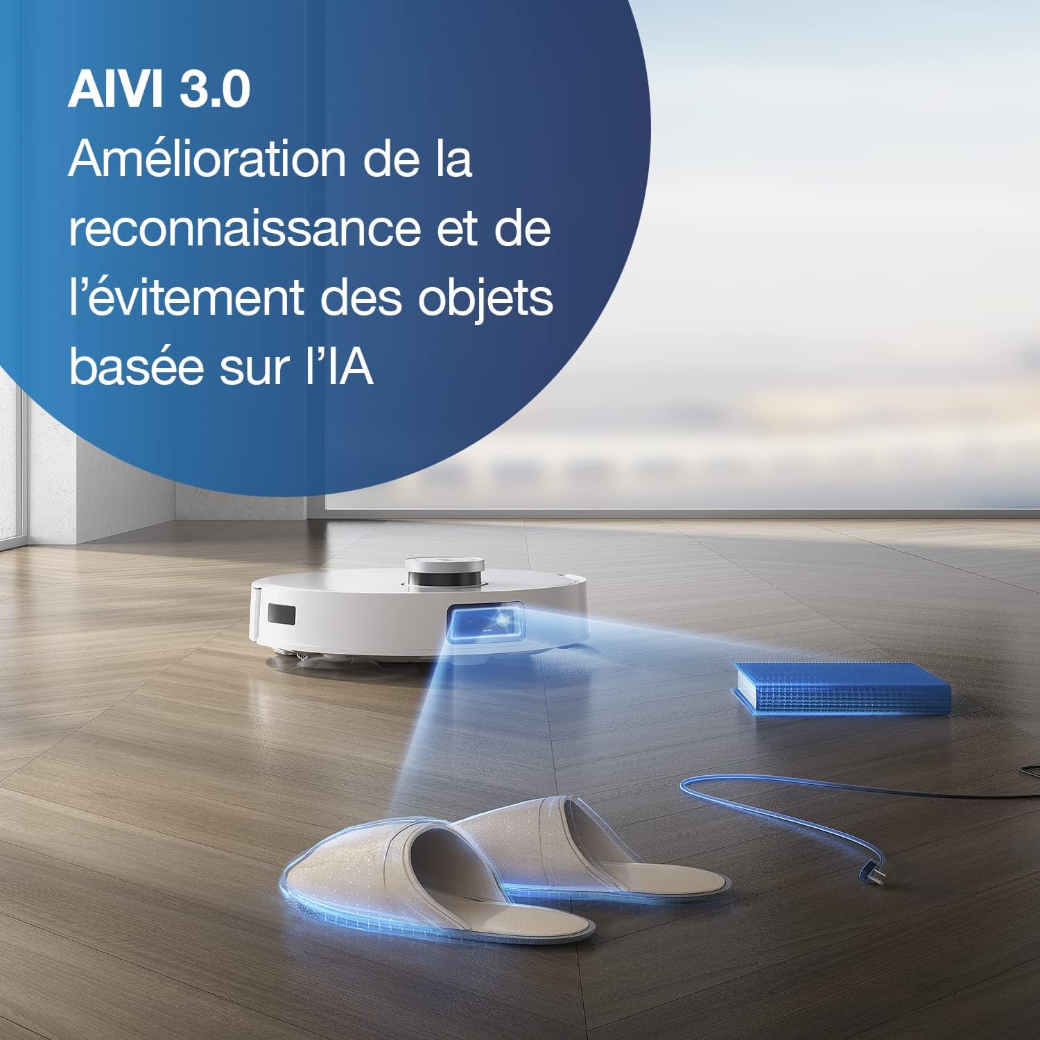 DEEBOT T10, Robot aspirateur Laveur avec plaque de nettoyage vibrante (OZMO Pro 3.0), 3000Pa, détection d'obstacles avec IA (AIVI 3.0), cartographie 3D, Batterie 5200 mAh, Assistant Vocal YIKO