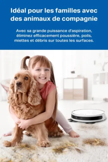 Aspirateur Robot Laveur 2 en 1 RV20Max White, Silencieux ultra fin, Ultra puissante de 5300Pa, Navigation LiDAR, Auto-Charge Autonomie 180min, Tapis et Poils d'animaux, Commande vocale Tapo RV20 Max White