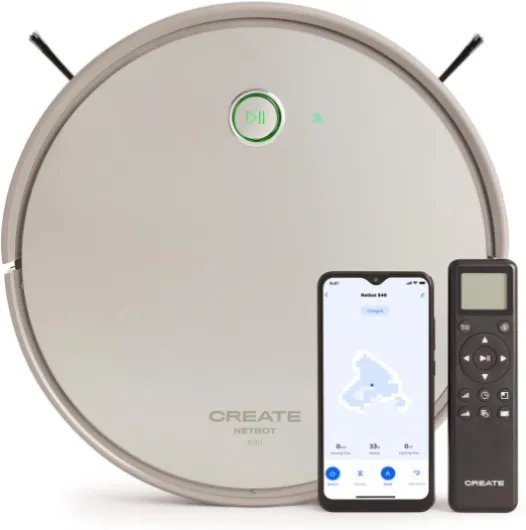 / NETBOT S40 Nettoyage en Profondeur/Robot aspirateur et pussière Intelligent + 2 brosses supplémentaires/Haute Puissance 4000Pa, WiFi, Alexa, App, Batterie Longue durée 220 Minutes S40 + Brosse