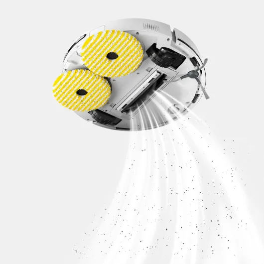 Kärcher RVM 4 Comfort Extra Robot aspirateur-Laveur avec disques serpillière rotatifs relevables, 15 000 Pa, Navigation LiDAR, Laser Double Ligne, 160 Min d'autonomie, Station de Charge et de