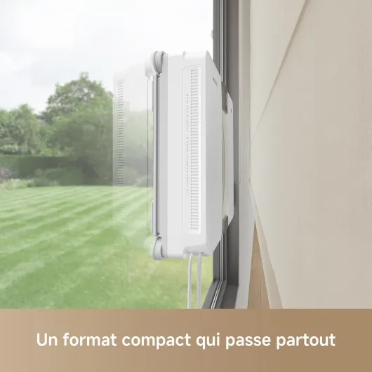 N1 Robot lave-vitres compact, système de brumisation double, aspiration 8000 Pa, système de sécurité et trajectoire intelligente pour une couverture totale