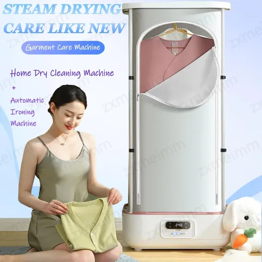 Machine à Repasser Automatique Pliable 900W - Défroisseur Vapeur et Sèche-Linge,Protection Pannes,Désinfection Vêtements,Portable Appartement/Camping