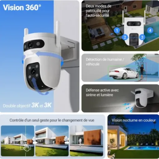 Test EZVIZ C9c 3K Dual 5MP+5MP : grosse couverture, petites limites à connaître