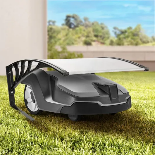 Garage de Tondeuse Robot - Abri pour Robot - Taille 102 x 79 x 46 cm - Résistant aux intempéries + Protection UV - avec Pieds en métal - matériel de Montage Inclus